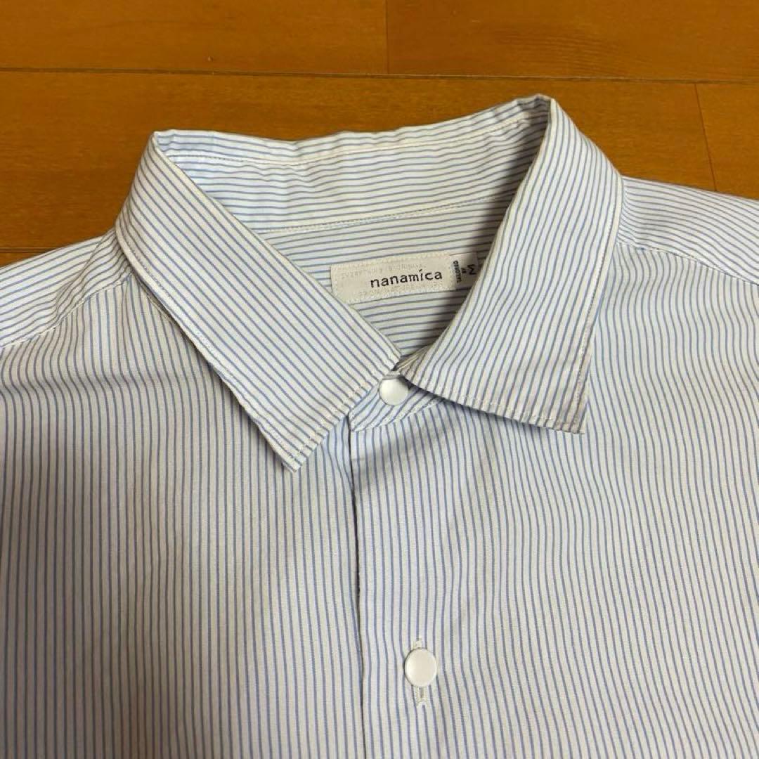 ナナミカ Regular Collar Stripe Wind Shirt