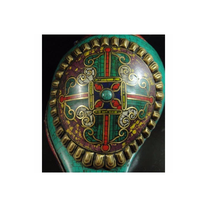 ◆チベット密教法具　法螺貝（シャンカ）羯磨（カツマ） M3