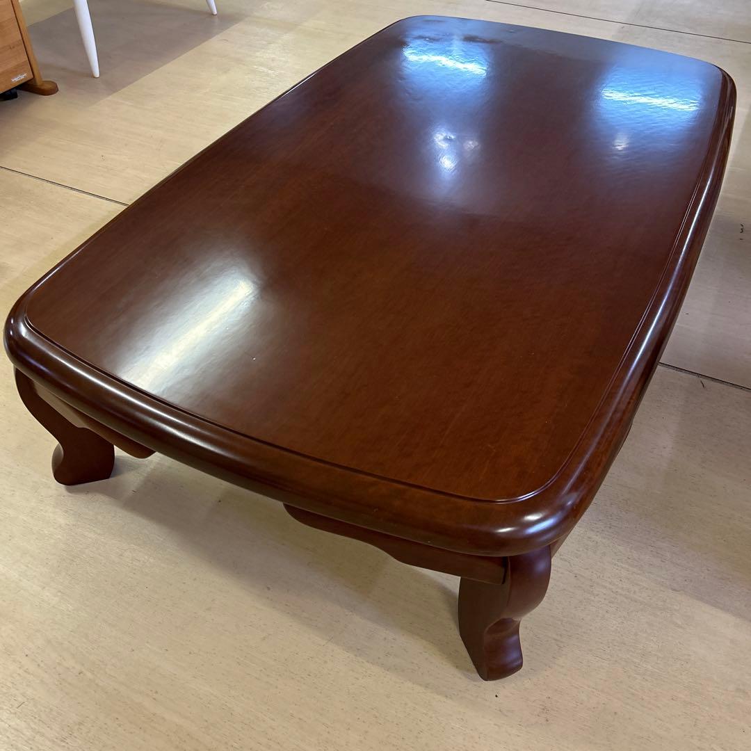 希少☆花梨無垢一枚板 座卓 応接台 猫脚 リビングテーブル 昭和レトロ 高級品