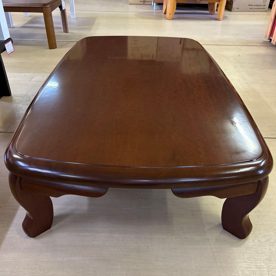 希少☆花梨無垢一枚板 座卓 応接台 猫脚 リビングテーブル 昭和レトロ 高級品