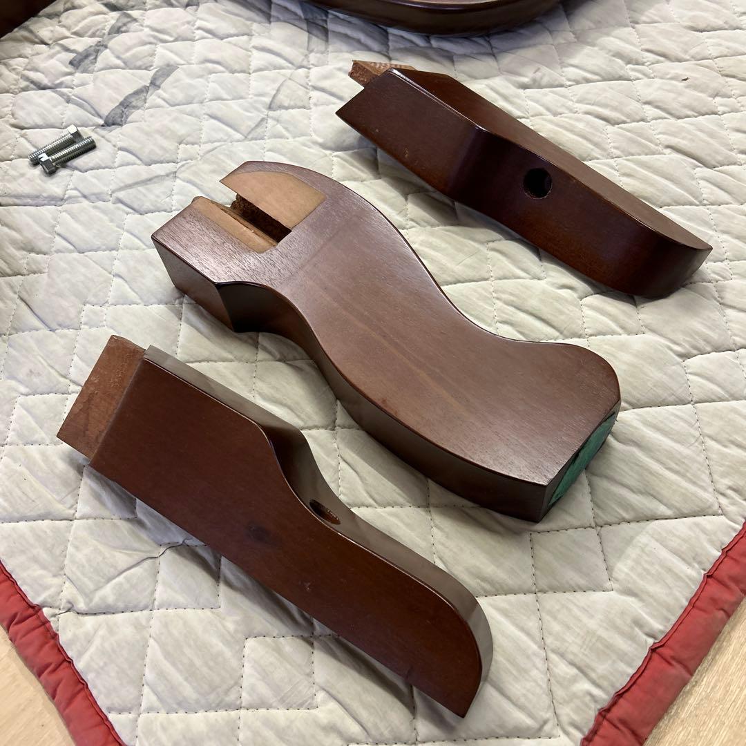 希少☆花梨無垢一枚板 座卓 応接台 猫脚 リビングテーブル 昭和レトロ 高級品