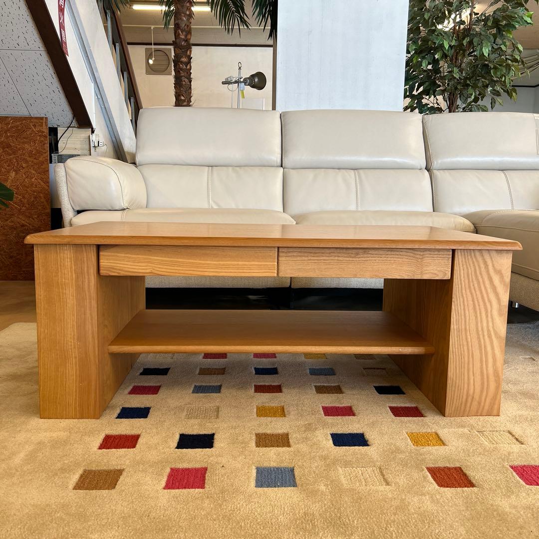 アウトレット★センターテーブル リビングテーブル 引出し付 マガジンラック付