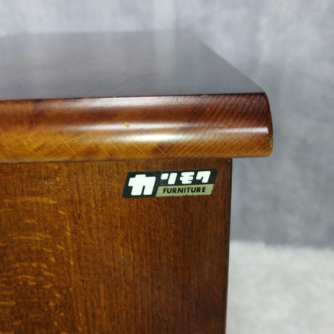 【美品】昭和レトロ カリモク コロニアル 木製ラック スリッパラック 古家具