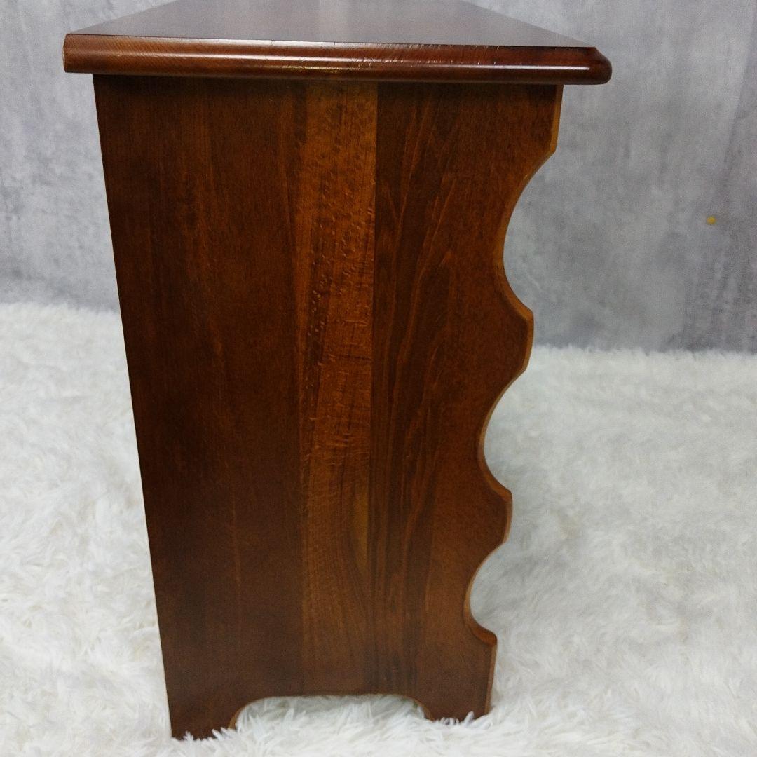 【美品】昭和レトロ カリモク コロニアル 木製ラック スリッパラック 古家具