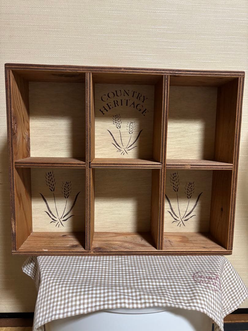 アンファン　麦ステンシルシリーズ飾り棚