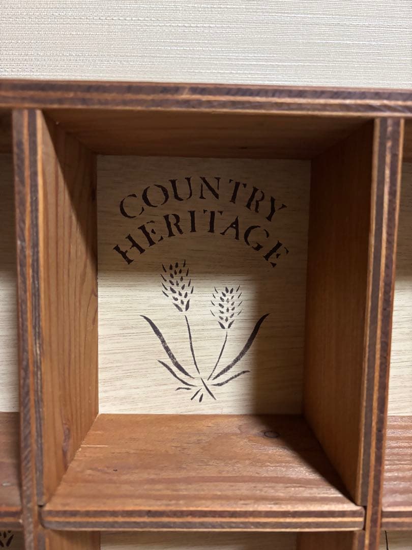 アンファン　麦ステンシルシリーズ飾り棚