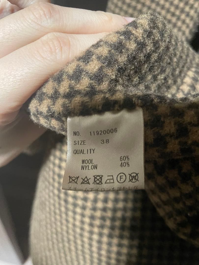 トゥデイフル　TODAYFUL オーバーチェックコート　38