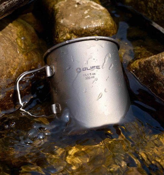 Olight オーライト チタンシングルマグ 折畳 ハンドル 蓋付き 300ml