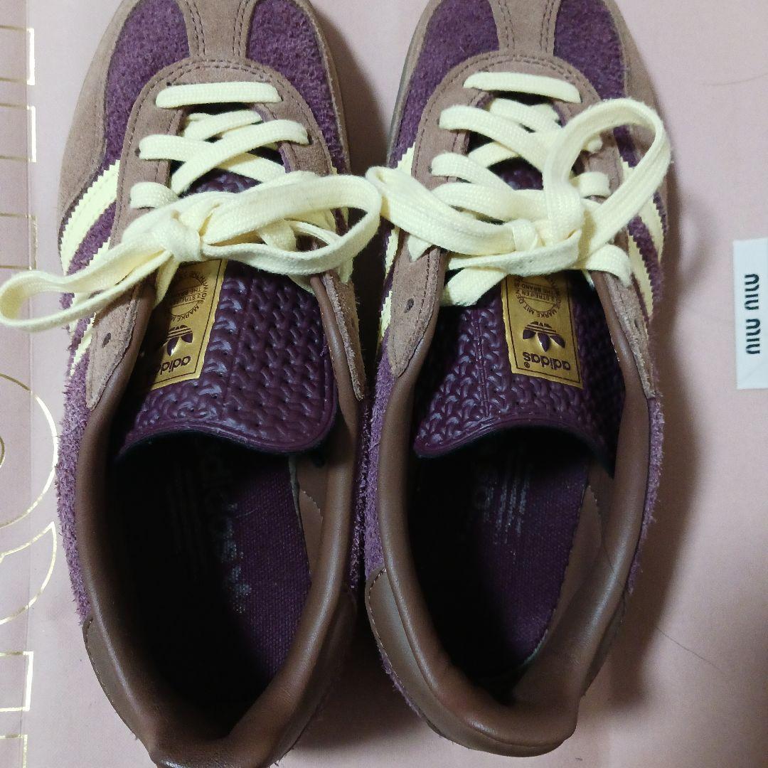 H*i様 adidas Gazelle パープル/ブラウン スニーカー