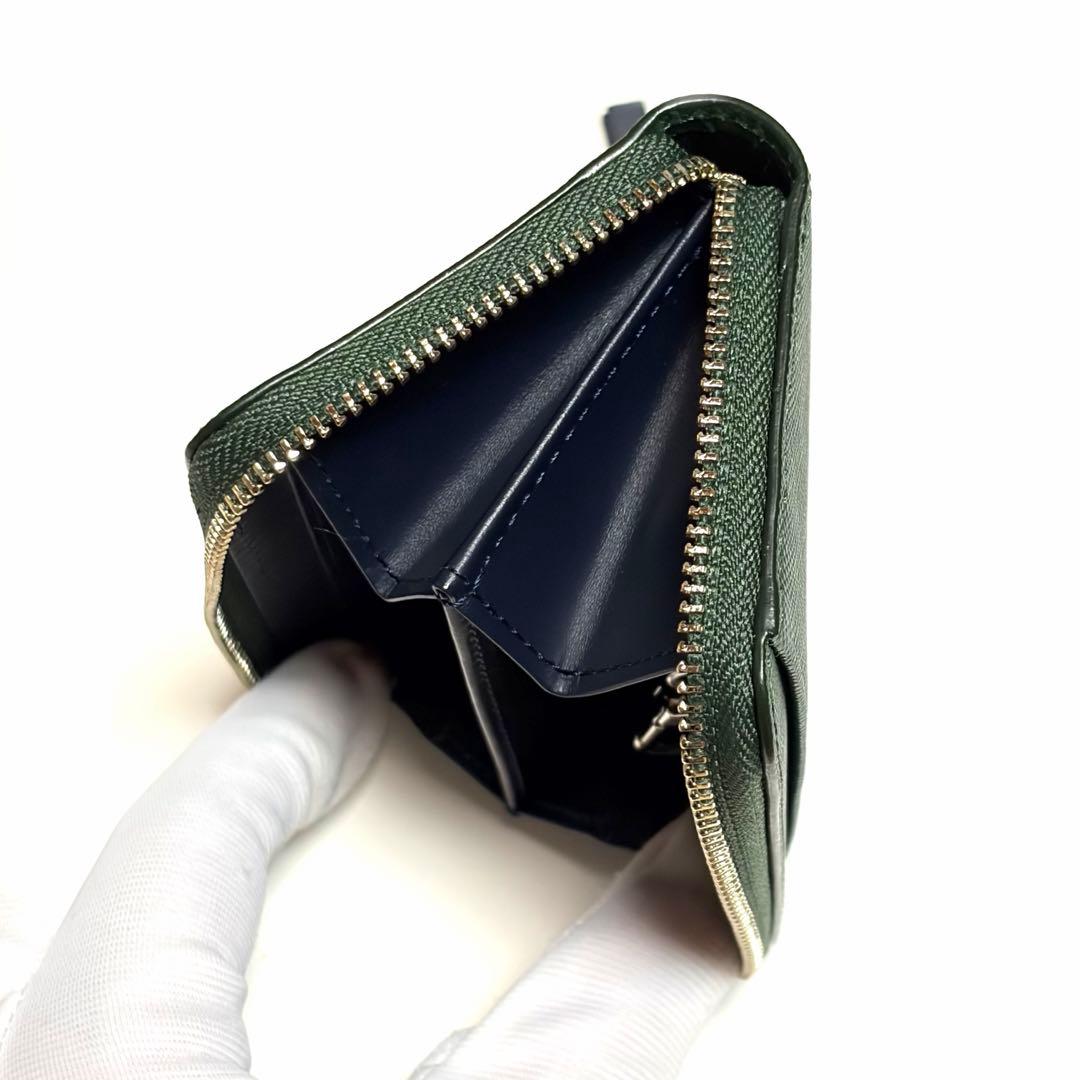 Paul Smith ケース ラウンドジップ グリーン 美品 未使用に近い