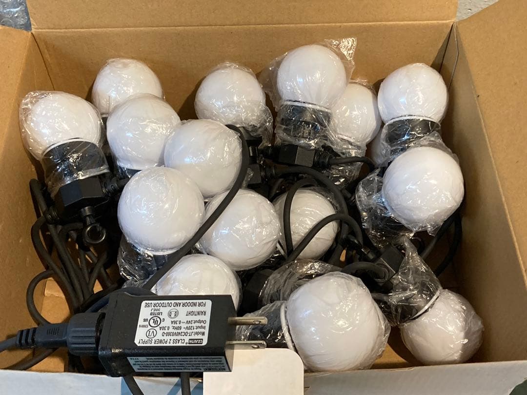 LEDストリングライト　 2セット売り 防水　ホワイトボール20灯 13m