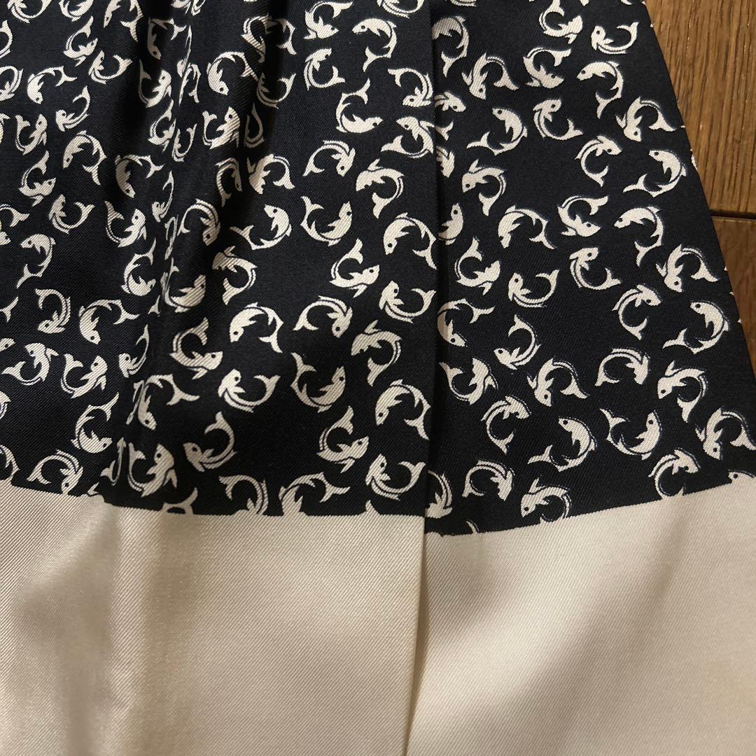 美品 HERMES エルメス アスコットタイ スカーフ シルク100%
