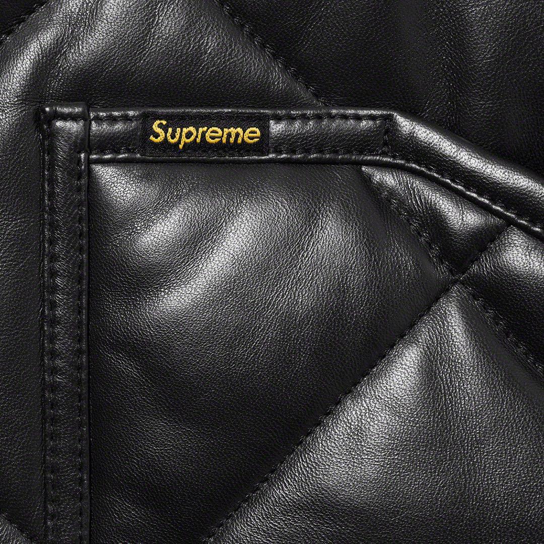 Supreme Quilted Leather Work Jacket 黒