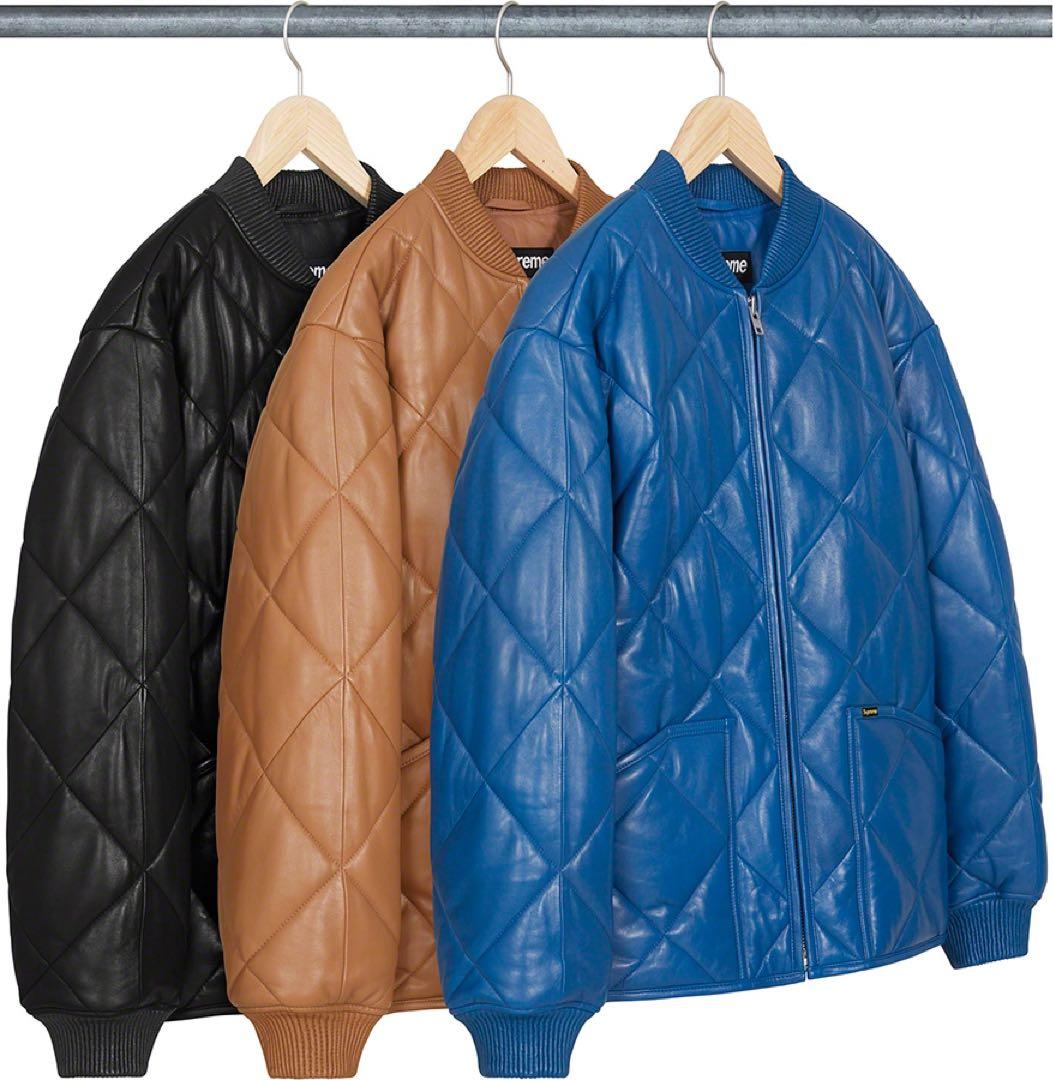Supreme Quilted Leather Work Jacket 黒