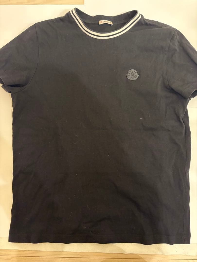 MONCLER モンクレール 半袖Tシャツ ワッペン ロゴ ブラック XL