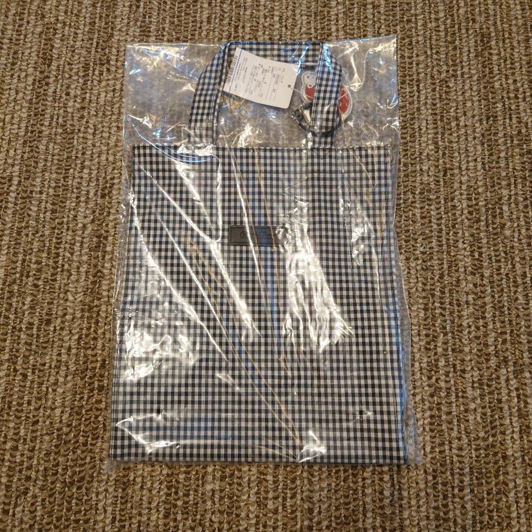 未使用 ファミリア トートバッグ ギンガムチェック