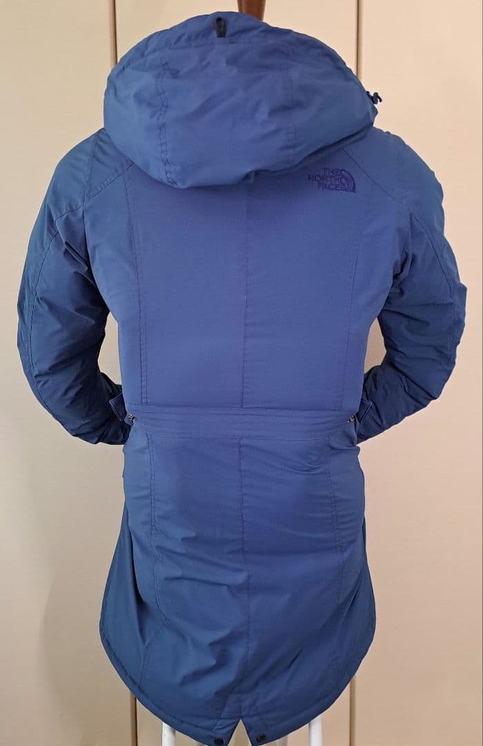 THE NORTH FACE 青レディースダウンジャケットフード付きL寸(90)