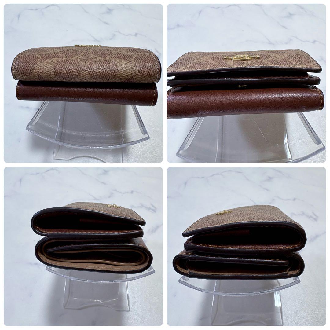 極美品 COACH オリガミ スモール トライフォールド ウォレット 財布