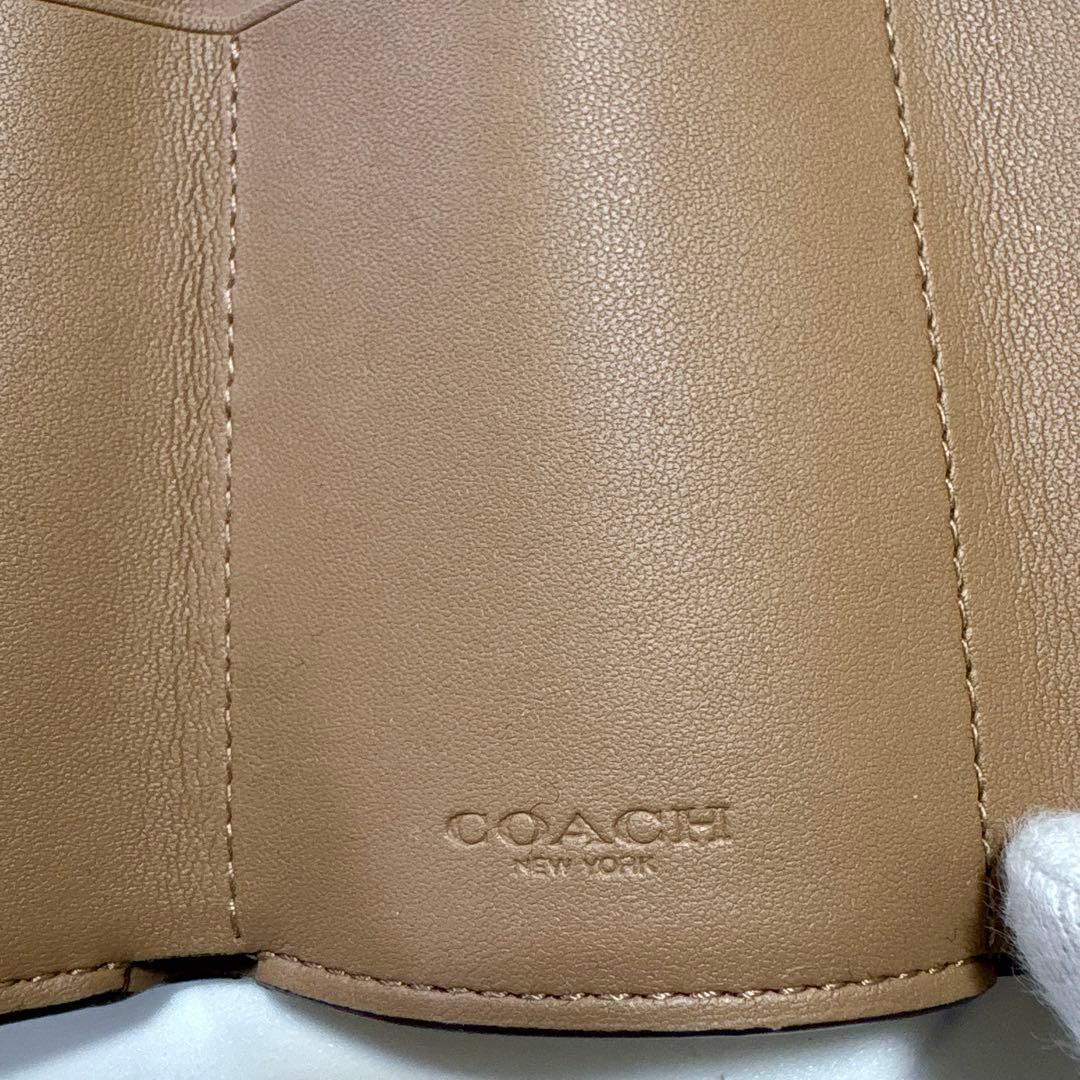 極美品 COACH オリガミ スモール トライフォールド ウォレット 財布