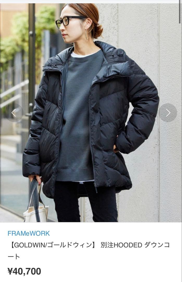 ◾️FRAMeWORK◾️GOLDWIN/別注HOODED ダウンコート