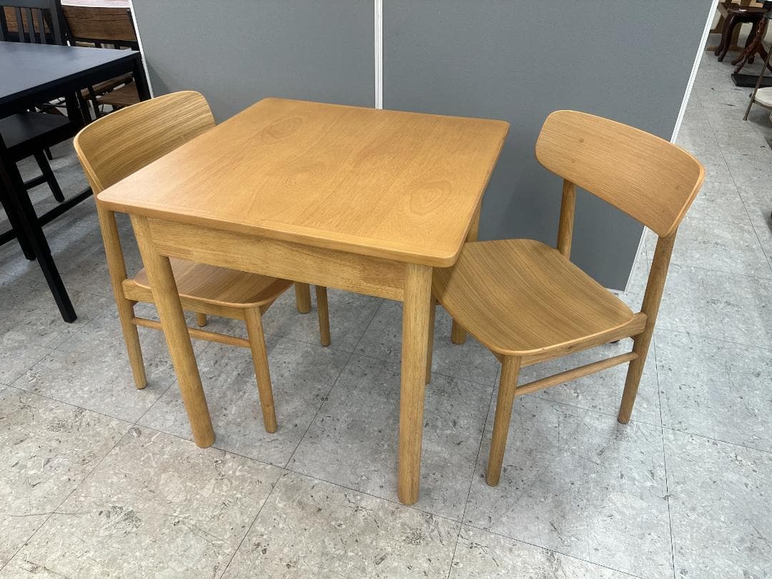 無印良品　ダイニングテーブルセット　イス2脚　ブラウン