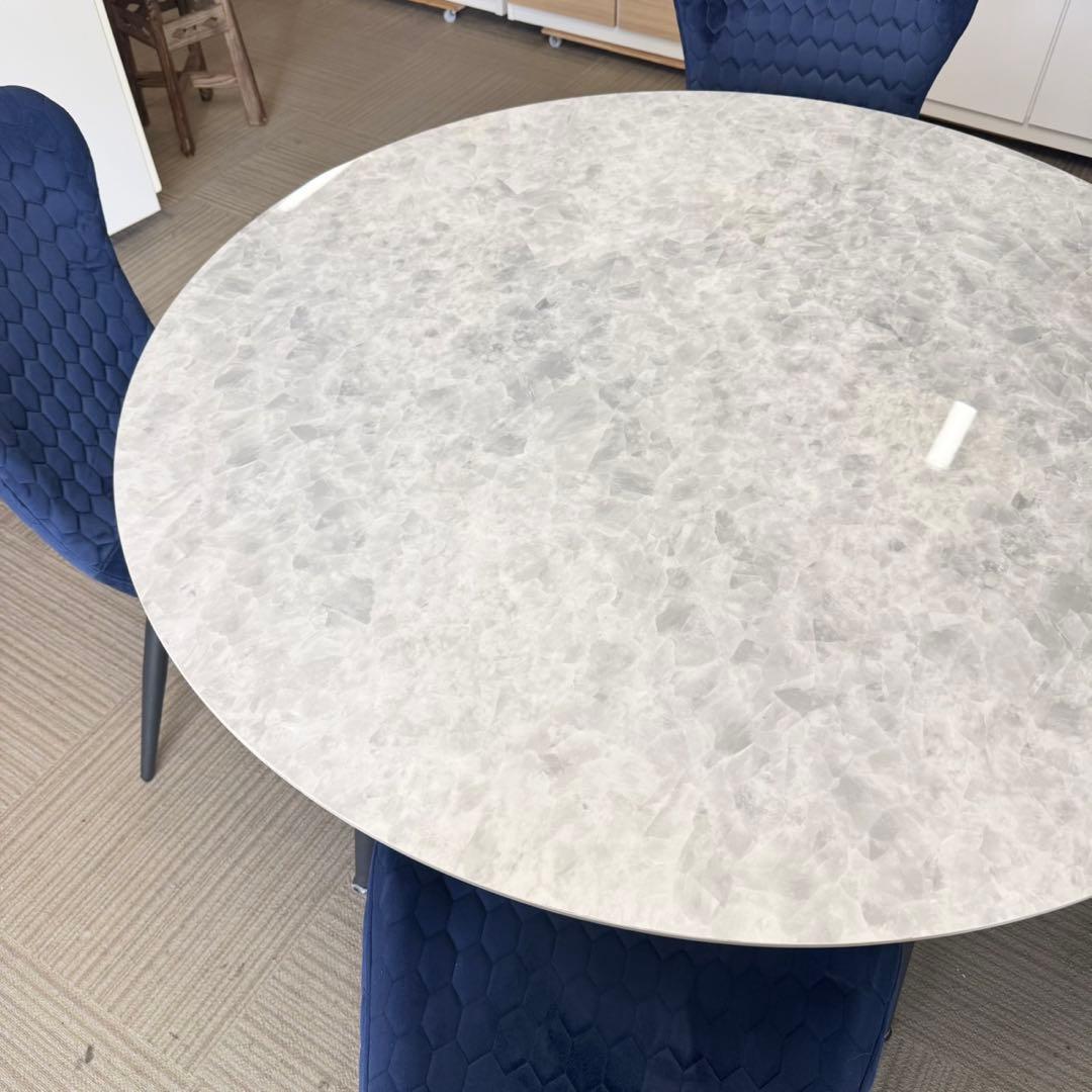 【新品同様‼️】定価238,480円♪直径120cm 4人掛けセットセラミック天板