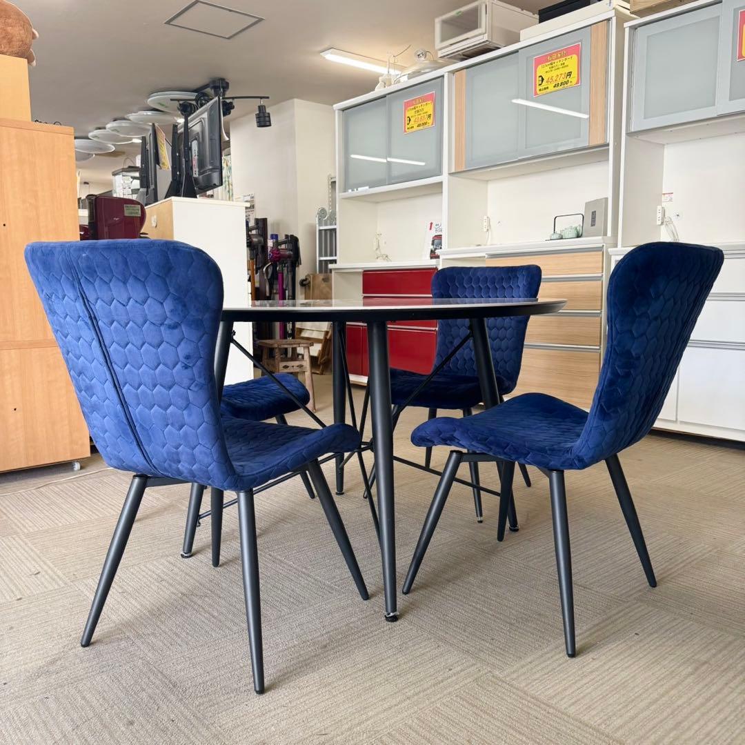 【新品同様‼️】定価238,480円♪直径120cm 4人掛けセットセラミック天板