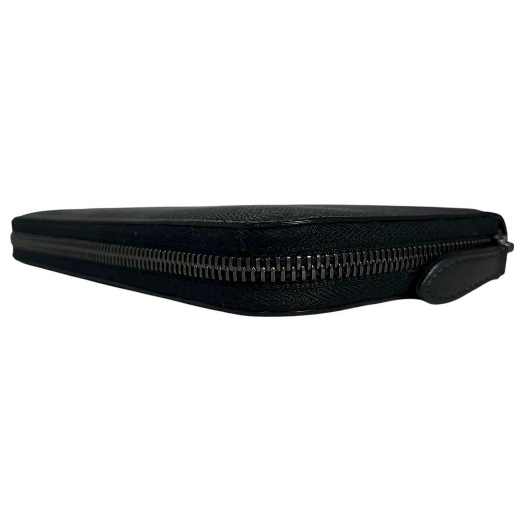 レア✨バーバリー 長財布 ラウンドファスナー チャコール スモークドチェック 黒