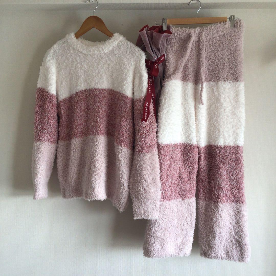 新品ジェラートピケ　3ボーダールームウエアSーM