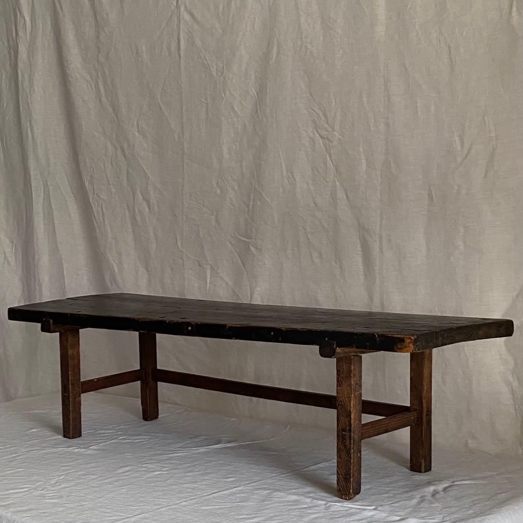 古い黒木の文机 アンティーク