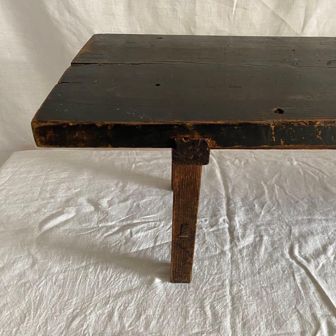 古い黒木の文机 アンティーク