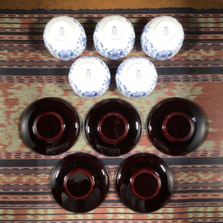 今こそうー特価』　ナルミ 『ミラノ』　汲み出し揃(茶托) 小皿　5組 大皿　1枚