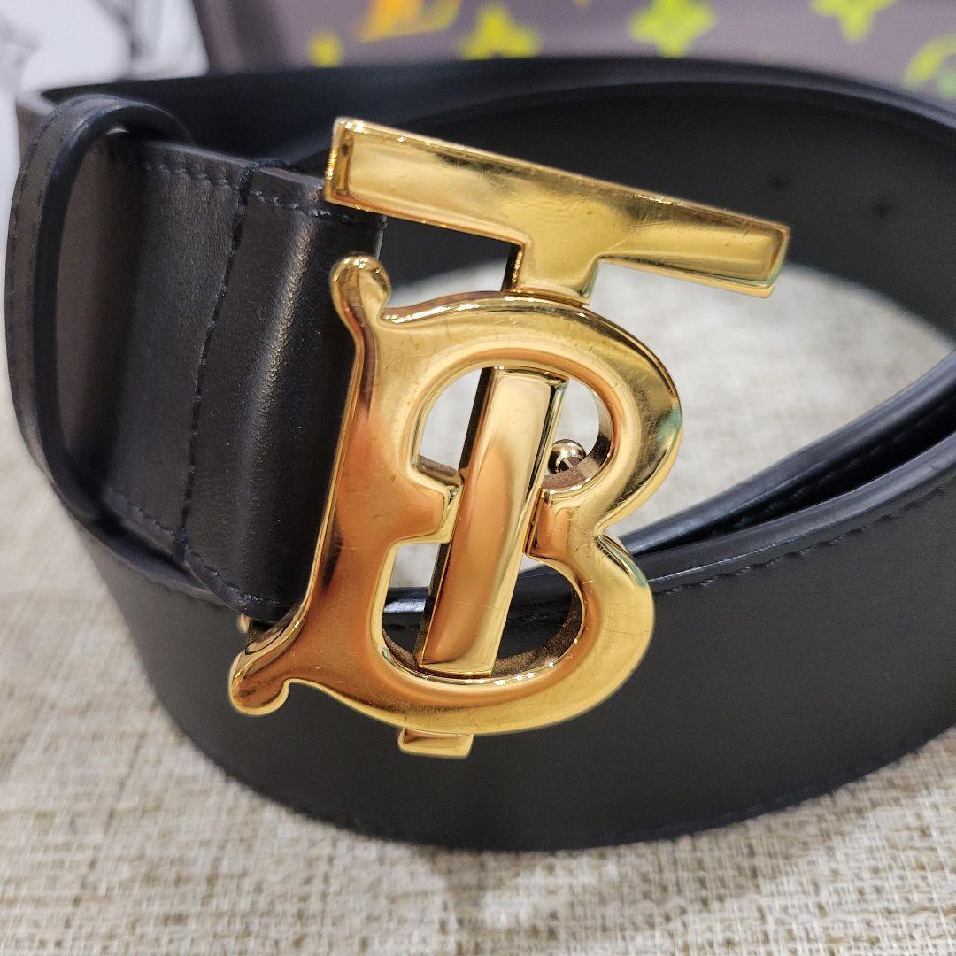 BURBERRY　ゴールド×ブラック　かっこいい　ベルト　スーツ　パンツ