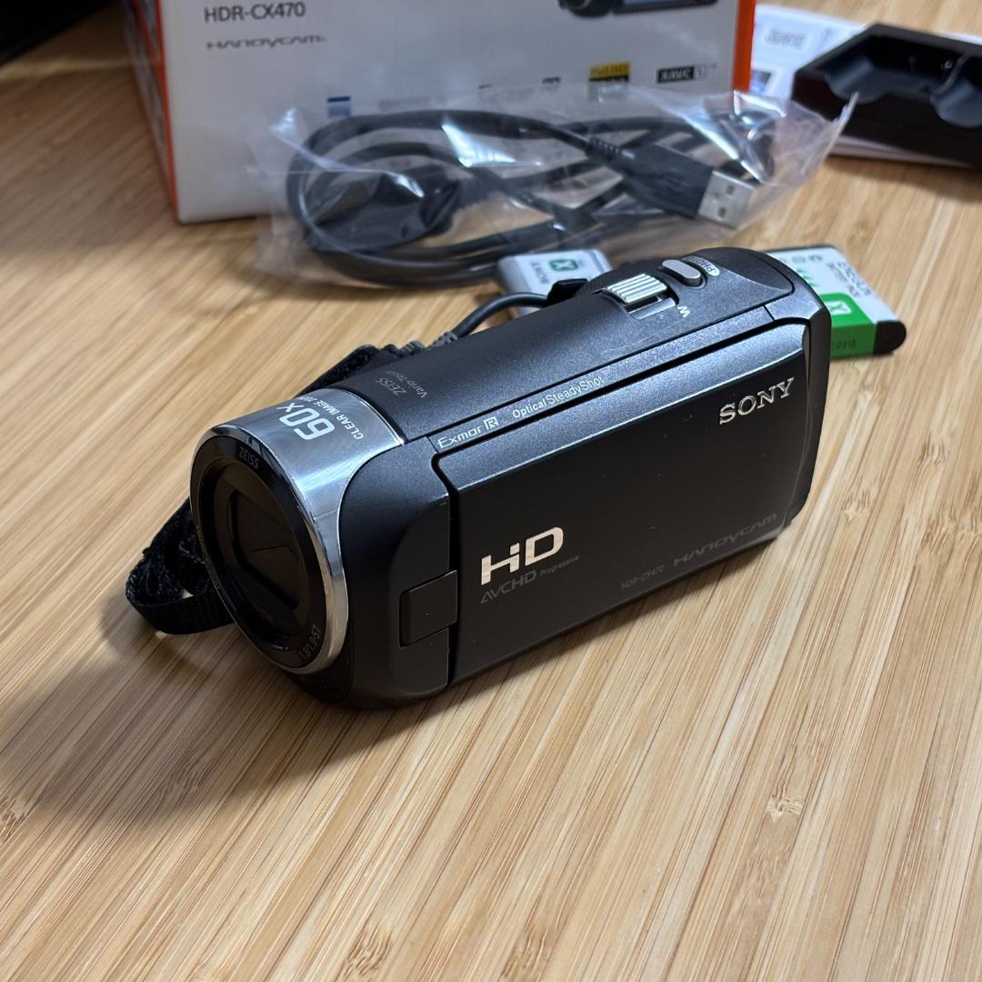 【比較的美品】SONY ビデオカメラ HDR-CX470 + バッテリー2個