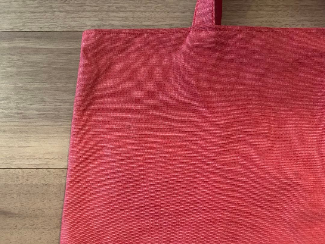 ファミリア　デニムバッグ　赤　レッスンバッグ