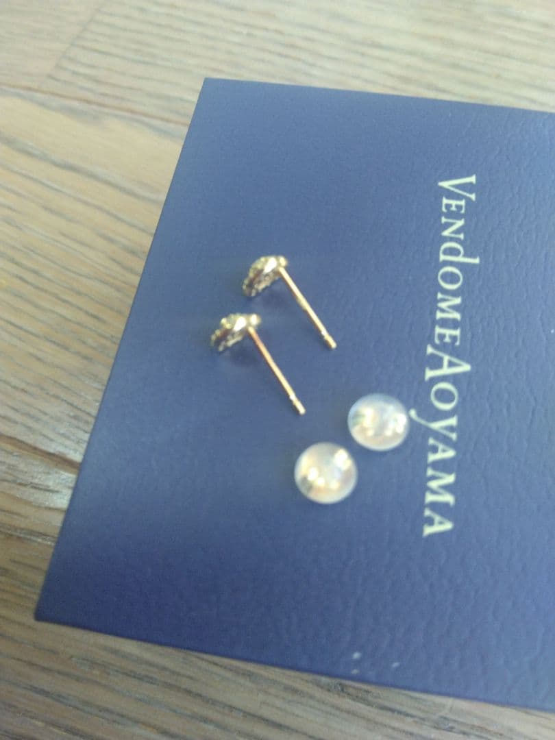 Vendome Aoyama ハート型ピアス K18 ダイヤモンド