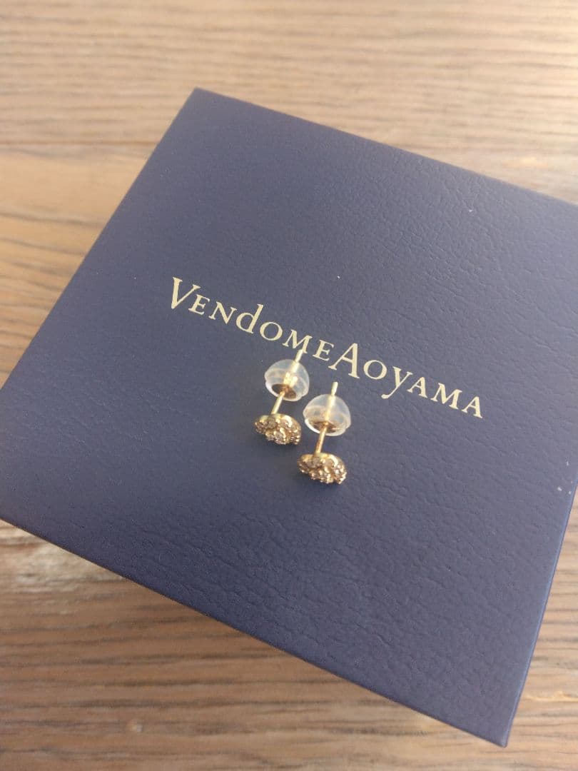 Vendome Aoyama ハート型ピアス K18 ダイヤモンド