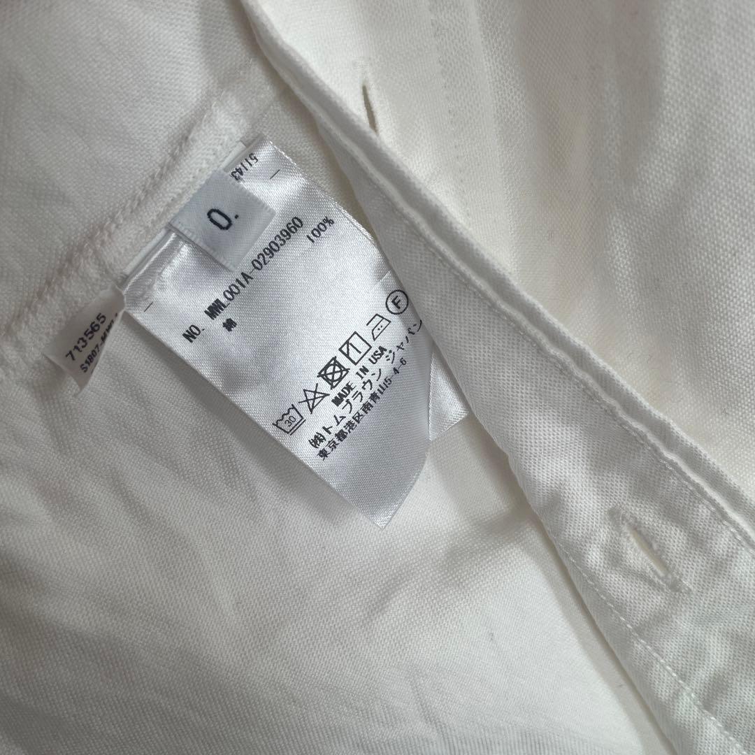 THOM BROWNE ホワイトシャツ ストライプ　アーム