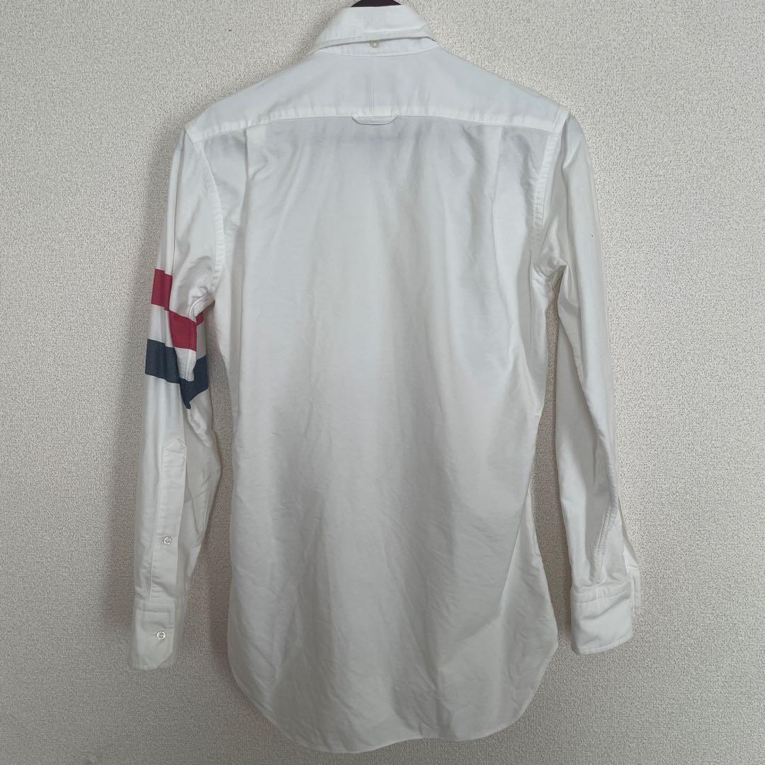THOM BROWNE ホワイトシャツ ストライプ　アーム