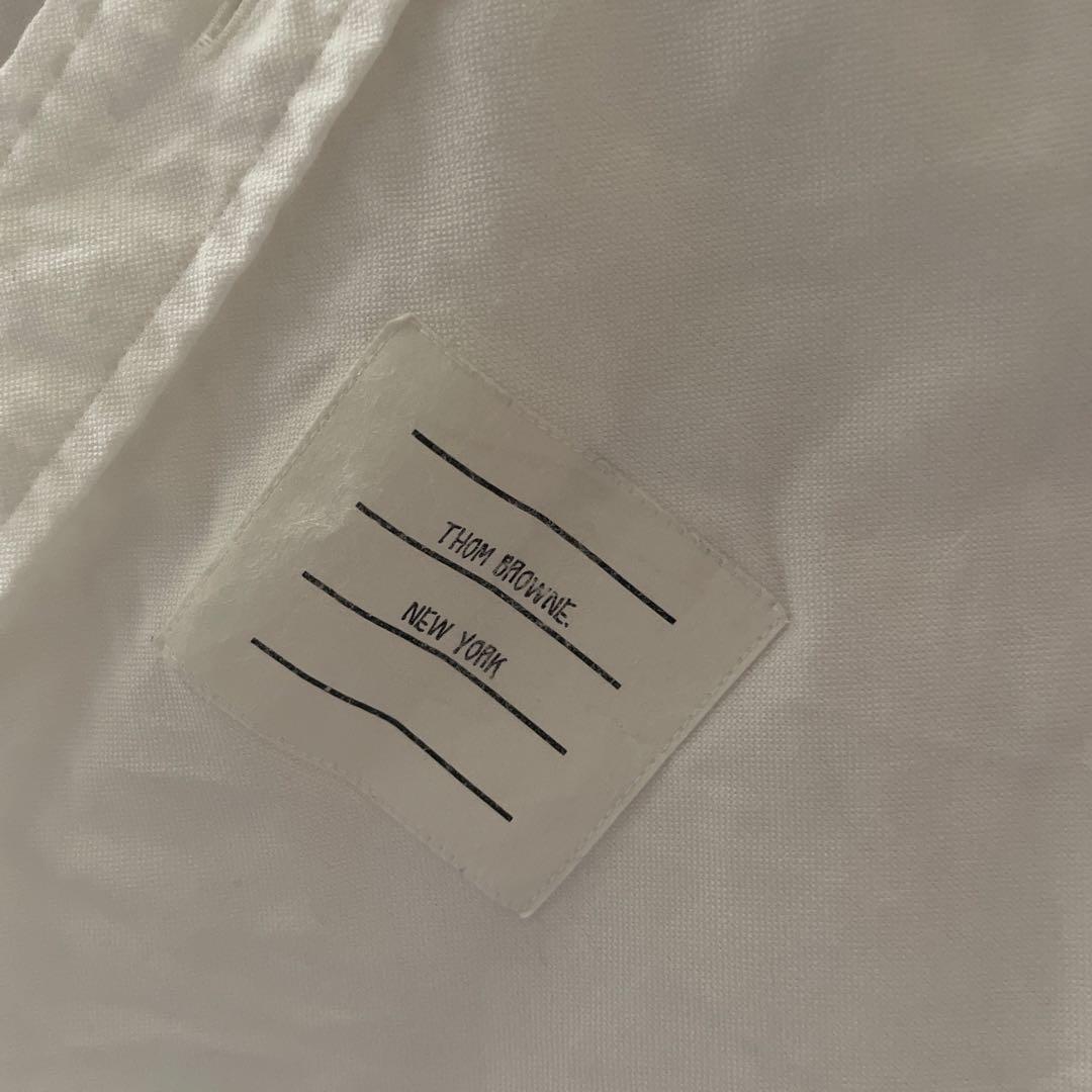 THOM BROWNE ホワイトシャツ ストライプ　アーム