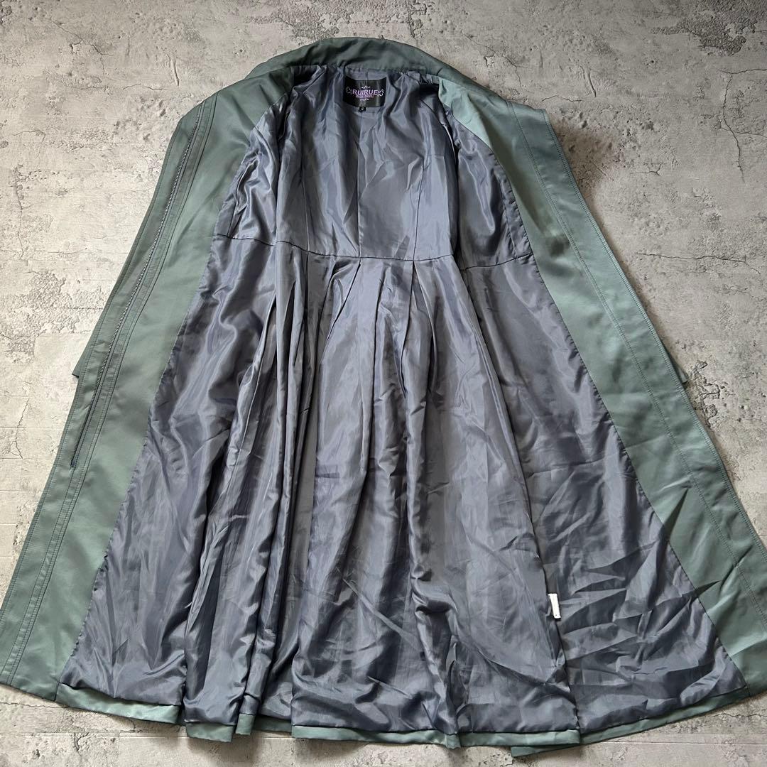 極美品 RUIRUE BOUTIQUE トレンチコート ベルト Aライン 希少色