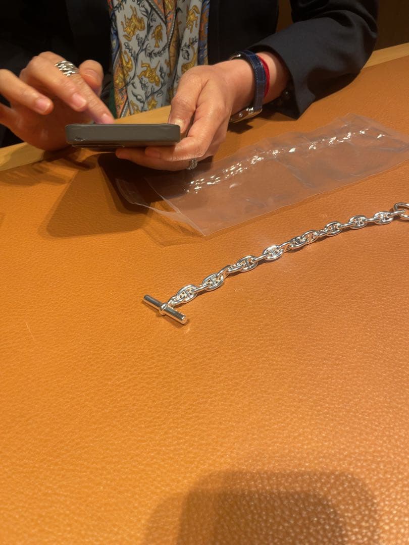 新品未使用HERMES シェーヌダンクルブレスレットMM 18コマ