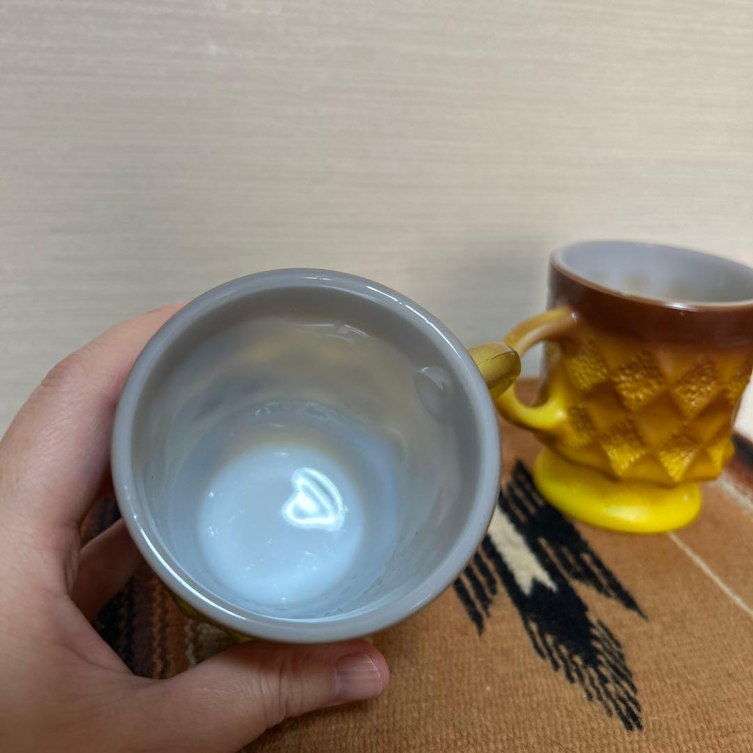 ファイヤーキング　キンバリー　イエローマグカップ 2個セット　ミッドセンチュリー