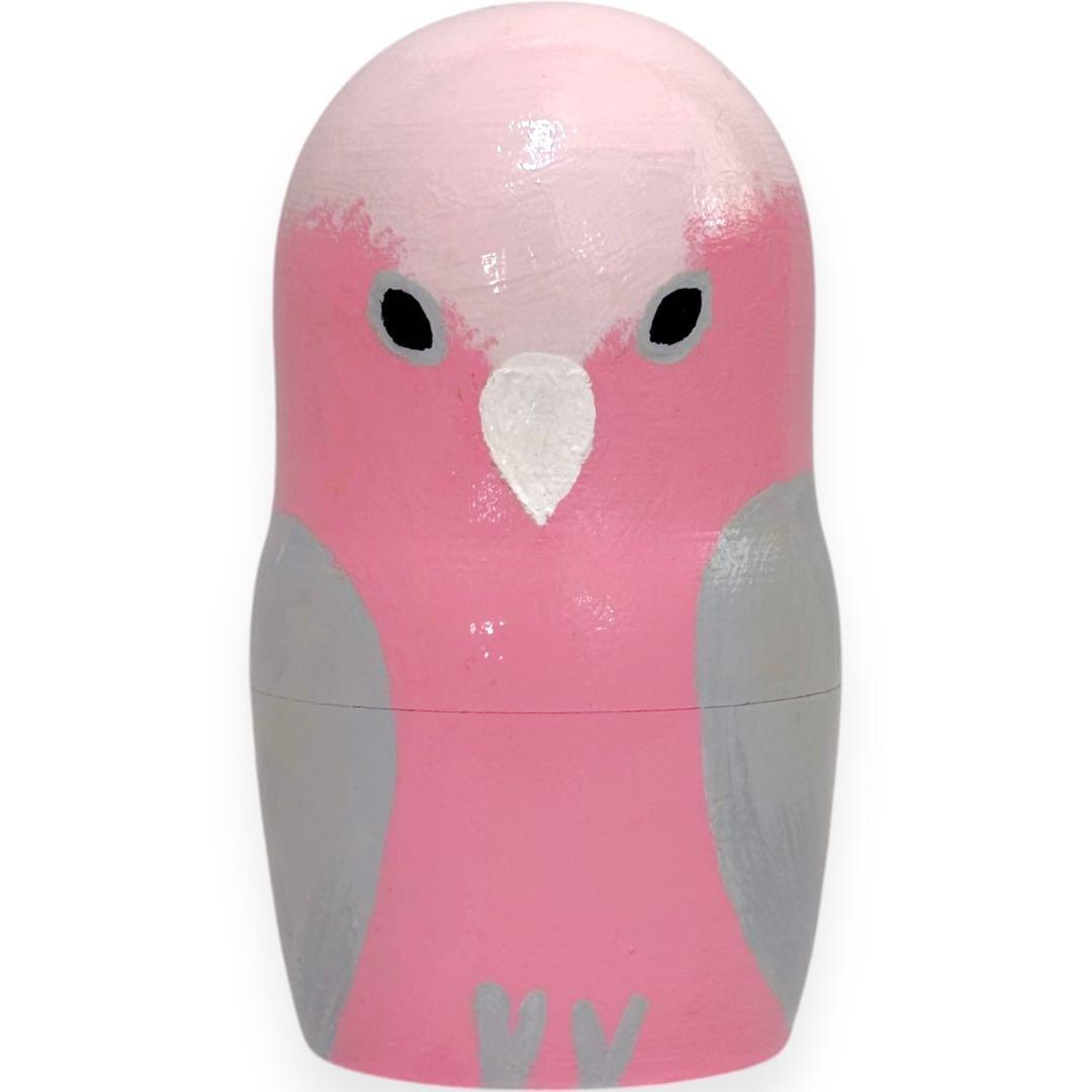 インコ 鳥 入れ子 マトリョーシカ 10個セット ハンドメイド