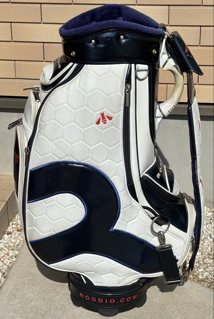 【8/6迄限定】RODDIO ゴルフバッグ・キャディバッグ ホワイト・ネイビー