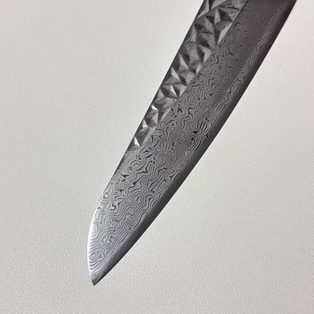 ダマスカスシェフナイフ AUS10 ダマスカス牛刀　203mm✿