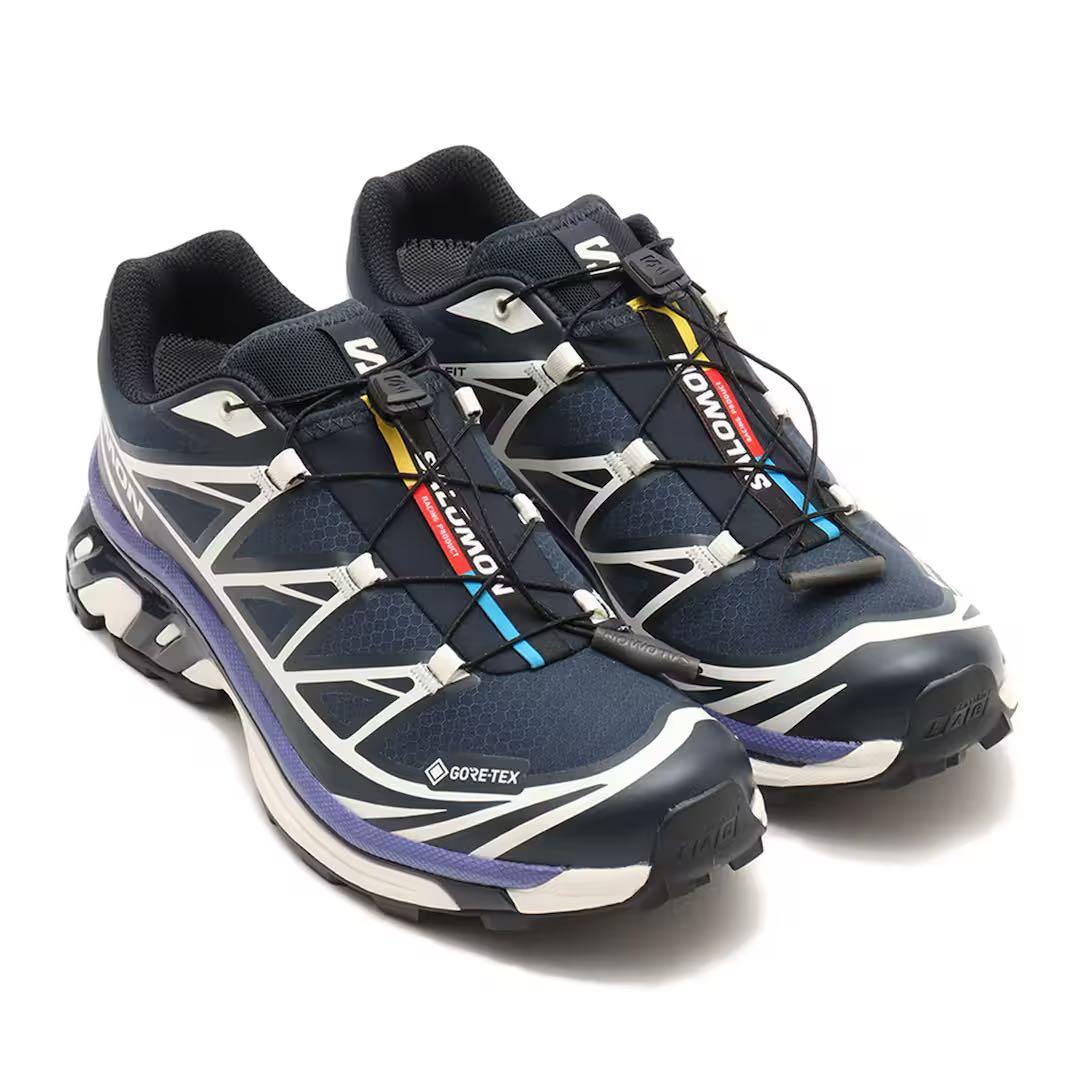 SALOMON XT6 GORE-TEX ネイビー/ホワイト/パープル
