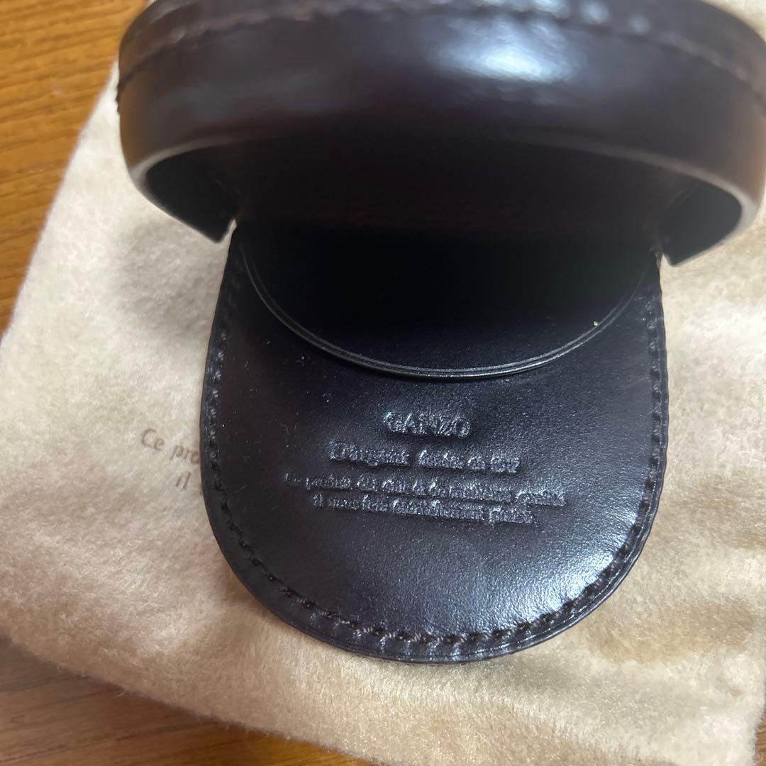 GANZO レザー 馬蹄型ケース ブラウン