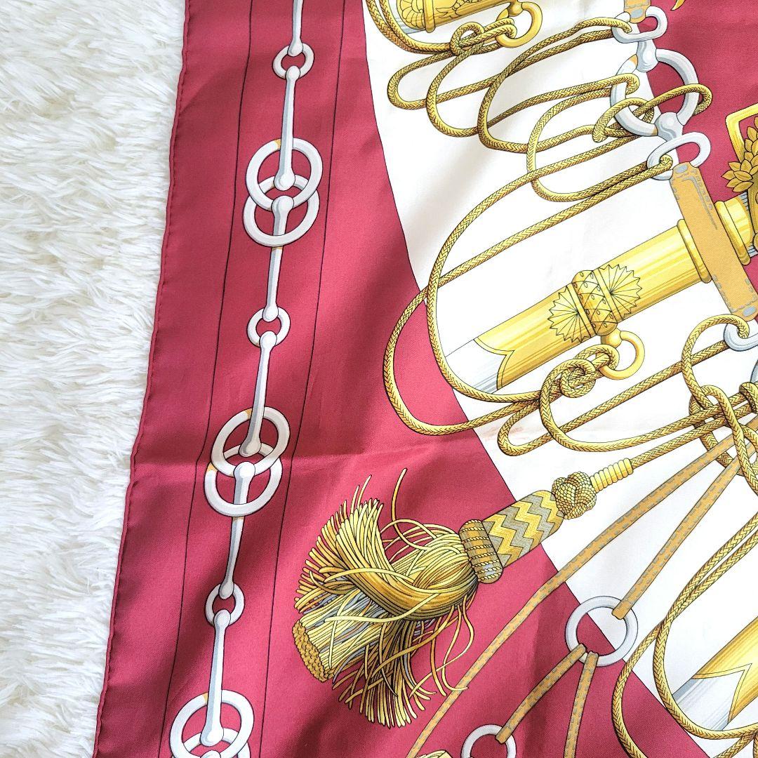 激レア！　エルメス　カレ90　Cliquetis　剣柄　シルク