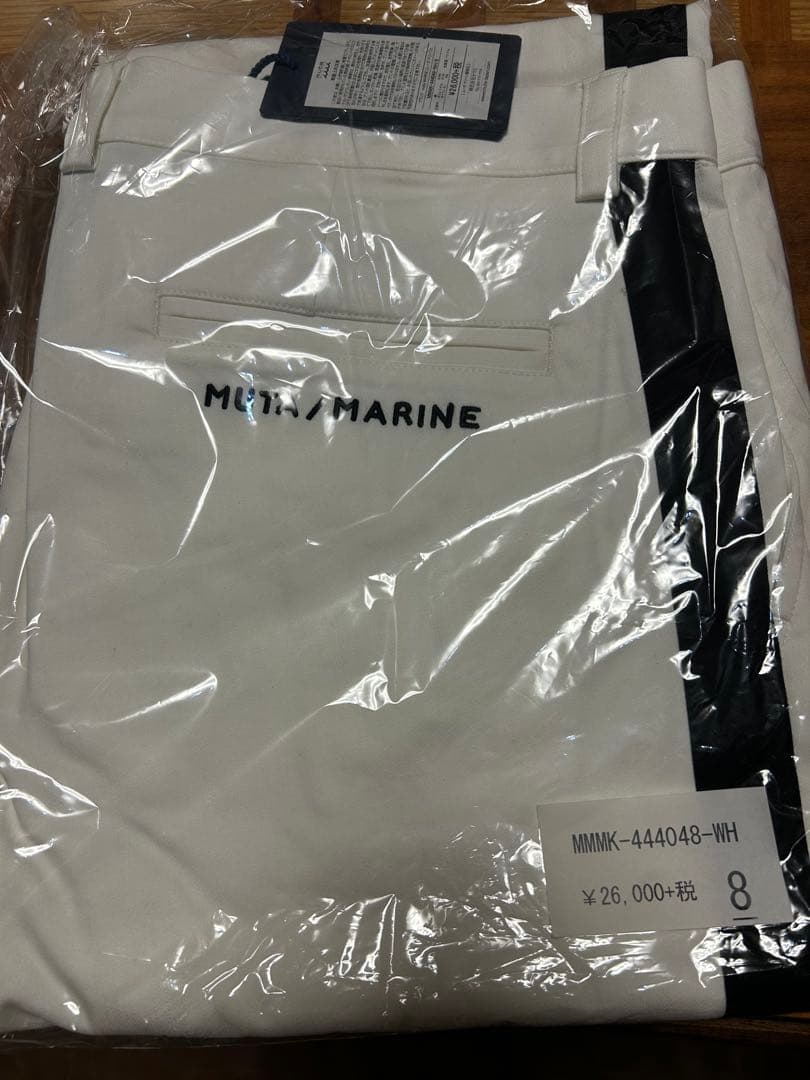 MUTA/MARINE ゴルフパンツ サイズ8 ホワイト （長ズボン）